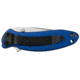 Kershaw Scallion Assisted Opening Folding Knife, 2.4 in, 420HC, Drop Point Blade, 6061-T6 Aluminum, Navy Blue Handle, 1620NB
