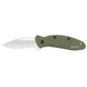 Kershaw K.O. Scallion, Olive Anodized Aluminum Handle, Plain Edge K1620OL