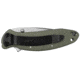 Kershaw K.O. Scallion, Olive Anodized Aluminum Handle, Plain Edge K1620OL