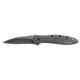 Kershaw Leek Assisted Folding Knife, 3in 14C28N Drop Point Composite Blackwashed Blade, 411 Stainless Steel Handle, 1660CBBW