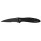 Kershaw Leek Assisted Opening Folding Knife, 3 in, 14C28N, Serrated, Black Drop Point Blade, 410 Steel, Black Handle, 1660CKTST