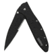 Kershaw Leek Cutting Knife, 3in. Blade, Serrated Edge, Tanto, Stainless Steel, Anodized Aluminum