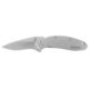 Kershaw Scallion Assisted Opening Folding Knife, 2.4 in, 420HC, Drop Point Blade, Stainless Steel, Silver Handle, Box, 1620FL