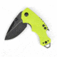 Kershaw Shuffle Folding Knife, 2.4in Blackwash Plain w/Clip, Lime Glass-Filled Nylon w/K-Texture Grip Handle, Box, K8700LIMEBW