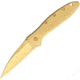 Kershaw Leek A/O Gold Folding Knife, 3 gold DLC coated Sandvik 14C28N stainless blade, Gold DLC coated stainless handle, KS1660G
