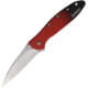Kershaw Leek SW Red Magna Cut A/O Folding Knife, 4in Closed, 3in Stonewash CPM MagnaCut Stainless Blade, Red/Black Gradient Aluminum Handle, 1660GRD