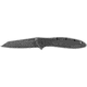 Kershaw Leek - Random Blackwash Folding Knife, 3in, Sandvik 14C28N Blade Steel, Black Handle, Frame Lock, 1660RBW
