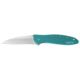 Kershaw Leek Assisted Folding Knife, 3in 14C28N Drop Point Blade, Teal 6061-T6 Aluminum Handle, 1660TEAL