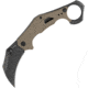 Kershaw Outlier Assisted Opening Folding Knife, 2.63 in, Blackwash 8Cr13MoV Stainless Steel, Hawkbill Blade, Glass-Filled Nylon, Tan Handle, 2064TANBW