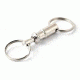 Key-Bak 1121 Quick Release, Pull Apart Key Accessory w/ 2 Split Rings, Chrome Cylinder 0301-121