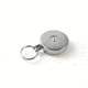 Key-Bak 3 Retractable Reel w/ 24in Stainless Steel Chain, Chrome Front, 1.75in Steel Belt Loop, Split Ring 0003-011