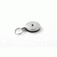 Key-Bak 481-HDP Industrial Retractable Reel w/ 48in Stainless Steel Cable, 8oz Retraction,  Plain Plastic Back, Chrome Front, Split Ring 0481-003