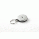Key-Bak 481B-HD Industrial Retractable Reel w/ 48in Stainless Steel Cable, 8oz Retraction, Plain Back, Black Front, Split Ring 0481-004