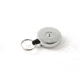 Key-Bak 483-HDK Retractable Reel w/ 48in Kevlar Cord, Chrome Front, 1.75in Steel Belt Loop, 8oz Retraction, Split Ring 0483-821