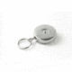 Key-Bak 5 Retractable Reel w/ 24in Stainless Steel Chain, Chrome Front, Steel Belt Clip, Split Ring 0005-011