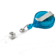 Key-Bak Mini-Bak ID Retractable Reel w/ 36in Nylon Cord, Steel Belt Clip, Vinyl ID Strap, Translucent Teal 0222-011