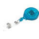 Key-Bak Mini-Bak ID Retractable Reel w/ 36in Nylon Cord, Steel Belt Clip, Vinyl ID Strap, Translucent Teal 0222-011