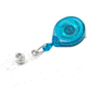 Key-Bak Mini-Bak ID Retractable Reel w/ 36in Nylon Cord, Swivel Bulldog Clip, Vinyl ID Strap, Translucent Teal 0222-015
