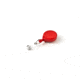 Key-Bak Mini-Bak ID Retractable Reel w/ 36in Nylon Cord, Steel Belt Clip, Vinyl ID Strap, Red 0059-005