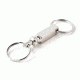 Key-Bak 1123 Quick Release 5-Pack, Pull Apart Key Accessory w/ 2 Split Rings, Chrome, Rectangular Flat 0321-123