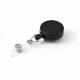 Key-Bak Retract-A-Badge ID 5-Pack Retractable Reel w/ 36in Cord, Belt Clip, Vinyl ID Strap, Black 0200-237