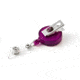 Key-Bak Retract-A-Badge ID 5-Pack Retractable Reel w/ 36in Cord, Swivel Bulldog Clip, Vinyl ID Strap, Translucent Purple 0200-418