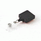 Key-Bak Retract-A-Badge ID 5-Pack Square Retractable Reel w/ 36in Cord, Belt Clip, Vinyl ID Strap, Black 0200-137