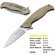 Kilimanjaro Gear Morsa Folding Knife,3.5in,Tan Wood Grain G10 Handle,Plain Blade KJ910027