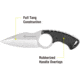 Kilimanjaro Gear Stretta Neck Knife,Plain Edge, Black Handle w/Sheath KJ910106