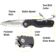 Kilimanjaro Gear Vello Folding Knife/Multi Tool,3.7in, Black G10 handle,Plain Blade KJ910036