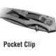 Kilimanjaro Gear Vertice Folding Knife,2.6in,Skeletonized Black Handle, Black Plain KJ910061