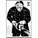 Killer Targets Homicidal Killer in Hockey Mask with Chainsaw Target - Pack of 12 KT-012-HMK