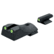 Kimber 1911 Slant Fixed Square-Notch Tritium Pistol Night Sight Set, Green/Tritium Front, Green/Tritium Rear, Black, ML11212