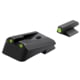 USED, Kimber 1911 Tactical Wedge Fixed Square-Notch Tritium Pistol Night Sight Set, Green Tritium Front, Green Tritium Rear, Black, ML11219