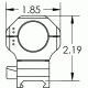 Kinetic Development Group sidelok cantiliever Scope Ring Mount Modular Kit 1&quot;, Black, SID5-142