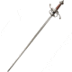 Kingston Arms Blunt Fencing Side Sword, 34.5 spring steel blade, Black leather wrapped handle, SM22790