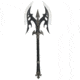 Kit Rae Black Legion Battle Axe - 420 Stainless Steel Black Blade, Solid Metal Handle Parts, KR0022B