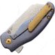 Kizer Cutlery C01C Mini Framelock Blue Folding Knife, 2.5in Stonewash Cpm S35Vn SS Blade, Blue Anodized Titanium Handle, Pocket Clip, Black Nylon Pouch, KI3488A2