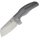 Kizer Cutlery C01E Framelock Left Hand Folding Knife, 3.25in Stonewash S35Vn SS Blade, Gray Satin Titanium Handle, Pocket Clip, Left Hand Version, KI4488L1