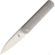 Kizer Cutlery Feist Framelock Folding Knife, 2.75in Stonewash Cpm S35Vn SS Drop Point, Gray Matte Finish Titanium Handle, Pocket Clip, Designed By Justin Lundquist, Camo Nylon Case, KI3499