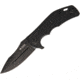 Kizlyar Bloke ZD2 Linerlock Black Folding Knife,3.75in,D2 Tool Steel,Standard Edge,Black Titanium,Black,G10 Handle KK0155