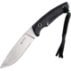 Kizlyar Savage Fixed Blade Knife,5.25in,Satin D2 Kukri Style Blade,3-D Textured Black G-10 Handle KK0031
