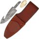 Knifemaking Damascus Guthook With Sheath Fixed Blade Knife, 4in, Damascus Steel, Standard Edge, BL-SODMB2