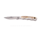 Knives of Alaska Alpha Wolf Fixed Blade Knife, 3in, CPM MagnaCut Stainless Steel, Drop Point Blade, Stag, Brown And White Sculpted Bone Handle, 00332FG
