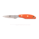 Knives of Alaska Badger Fixed Blade Knife, 2.64in, D2 Tool Steel, Drop Point Blade, Santoprene, Orange Handle, 00041FG