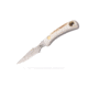 Knives of Alaska Cub Bear Fixed Blade Knife, 2.75in, CPM MagnaCut Stainless Steel, Caping Blade, Stag, Brown And White Sculpted Bone Handle, 00024FG