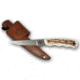 Knives of Alaska Jeager D2 Fixed Blade Knife, Stag Handle, Natural 00115FG