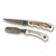 Knives of Alaska Jeager D2 Muskrat Combo Knives, Stag Handle, Natural 00303FG