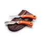Knives of Alaska Muskrat / Cub Bear Combo Fixed Blade Knives, 2.25in / 2.75in, CPM-S30V Stainless Steel, Round Point/Caping Blade, Santoprene, Orange Handle, 00104FG