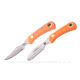 Knives of Alaska Muskrat / Cub Bear Combo Fixed Blade Knives, 2.25in / 2.75in, CPM-S30V Stainless Steel, Round Point/Caping Blade, Santoprene, Orange Handle, 00104FG